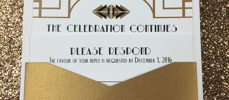 Custom Invitations with an Art Deco Theme