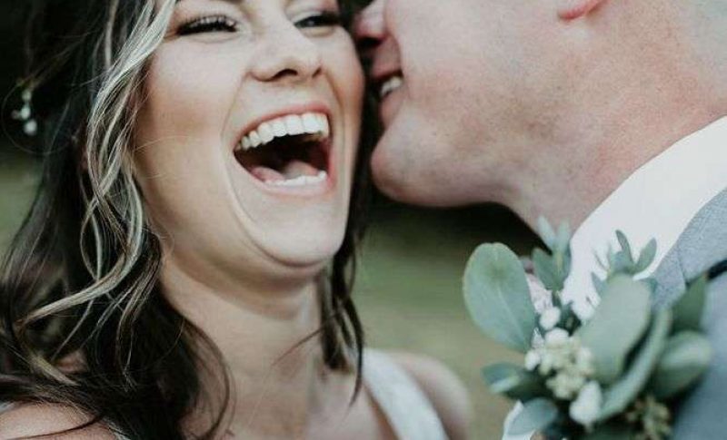 bride laughs