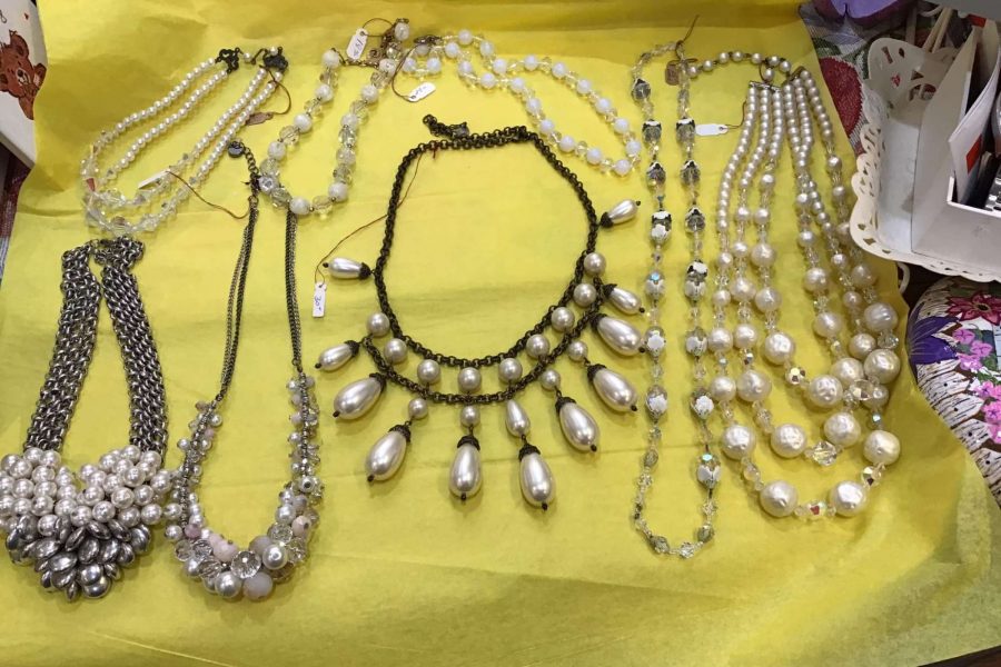 Assorted pearl necklaces